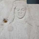 Il sarcofago della badessa Guisanda Sebaste, autrice dei primi lavori di rifacimento della chiesa: � esposto nelle gallerie del museo
